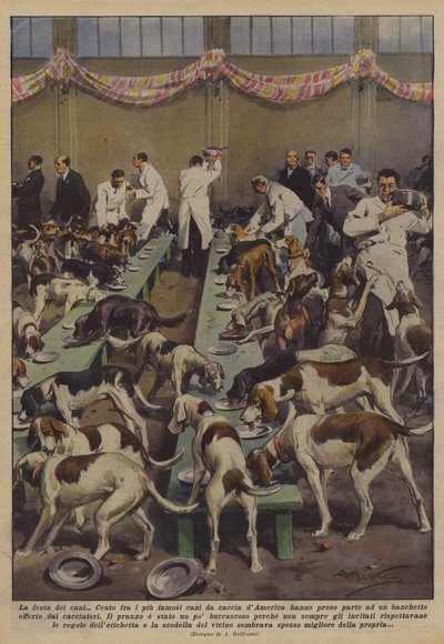 Het feest van de honden door Achille Beltrame
