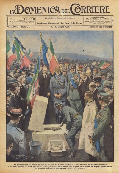 De verheerlijking van Italiaanse moed in Frankrijk door Achille Beltrame