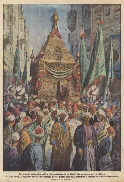 De grote zomerse plechtigheid van de moslims in Caïro door Achille Beltrame