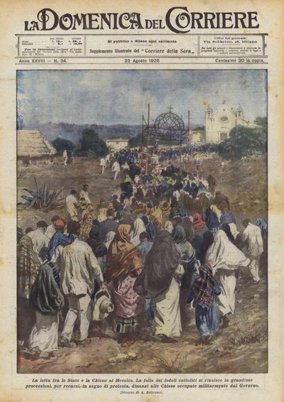 De strijd tussen de Staat en de Kerk in Mexico door Achille Beltrame