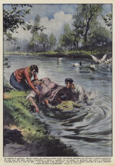 De moeder in gevaar! door Achille Beltrame