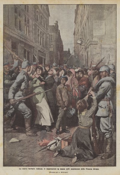 De nieuwe Duitse barbarij, de massale deportaties van de bevolking van het bezette Frankrijk door Achille Beltrame