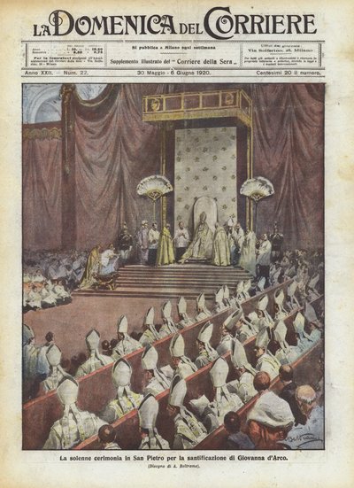 De plechtige ceremonie in de Sint-Pietersbasiliek voor de heiligverklaring van Jeanne d