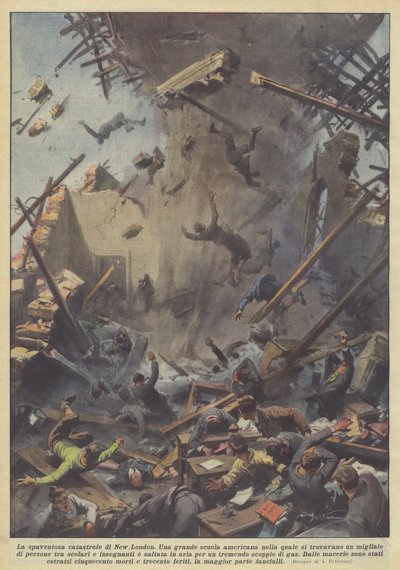 De verschrikkelijke ramp van New London door Achille Beltrame