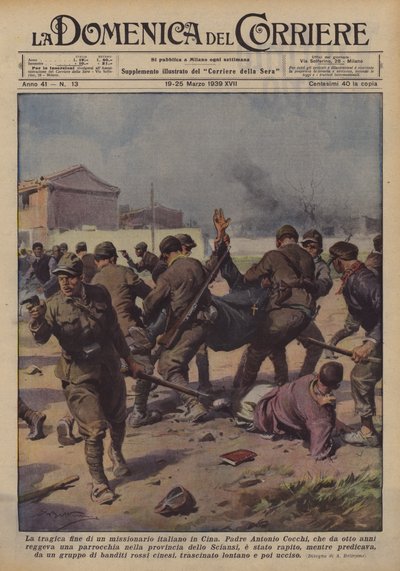 De tragische dood van een Italiaanse missionaris in China door Achille Beltrame