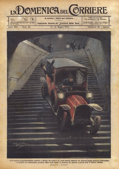 Het avontuur van een openbare auto in Parijs door Achille Beltrame