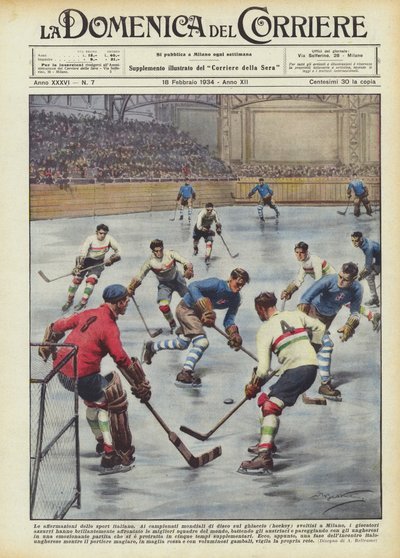 De prestaties van de Italiaanse sport door Achille Beltrame