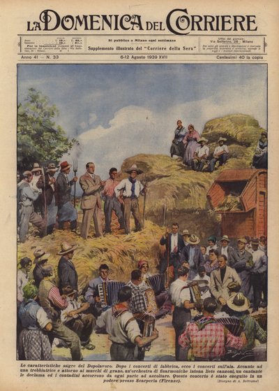 De karakteristieke festivals van de Dopolavoro door Achille Beltrame