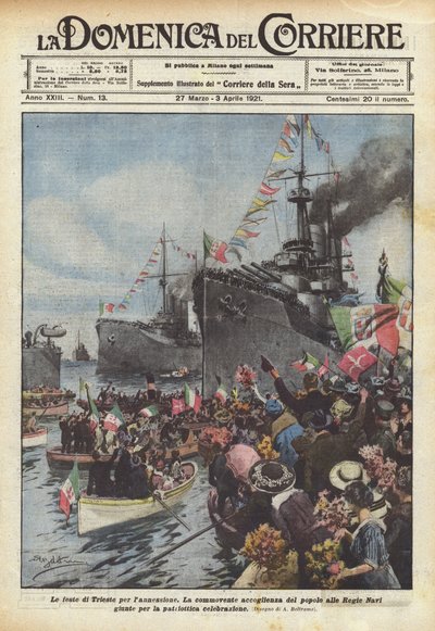 De feesten van Triëst voor de annexatie door Achille Beltrame