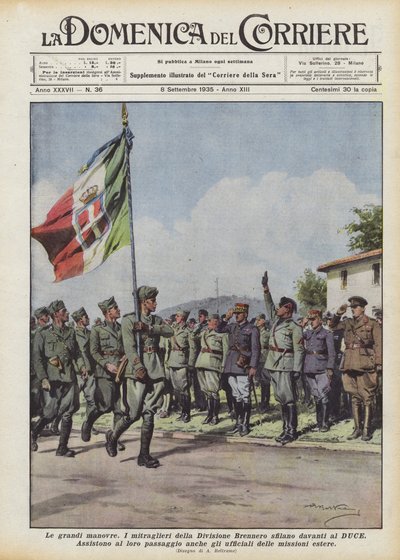 De grote manoeuvres door Achille Beltrame