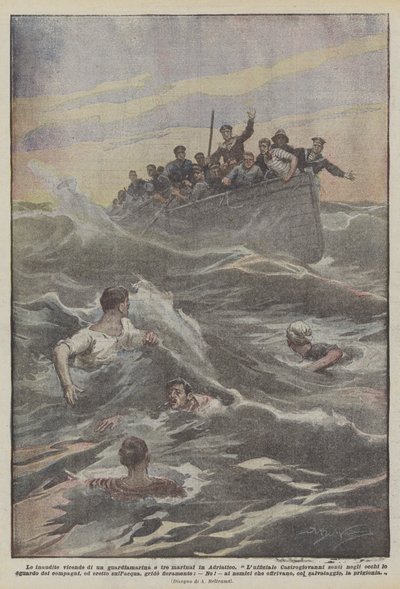 De ongehoorde avonturen van een adelborst en drie matrozen in de Adriatische Zee door Achille Beltrame