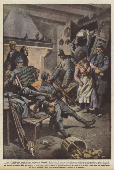 De Oostenrijkse overheersing in de bezette gebieden door Achille Beltrame