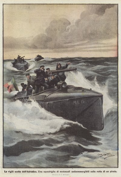 De waakzame wachters van de Adriatische Zee door Achille Beltrame