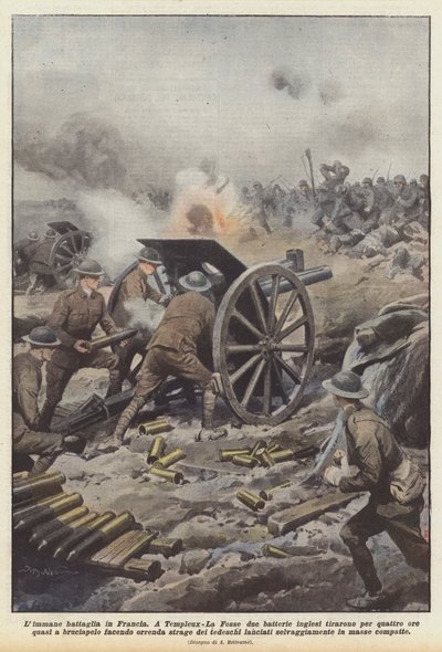De immense slag in Frankrijk door Achille Beltrame