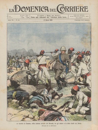 Het gevecht van Danane, in de Italiaanse kolonie Benadir, tussen de askari