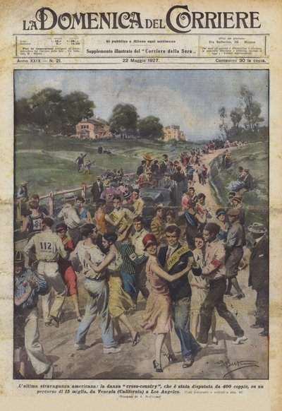 De laatste Amerikaanse extravaganza, de cross-country dans, waaraan 400 koppels deelnamen door Achille Beltrame