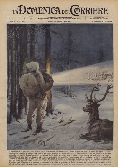 De vuurtorenman in oorlog door Achille Beltrame