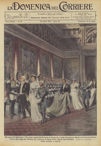 In de zalen van het Quirinaal door Achille Beltrame