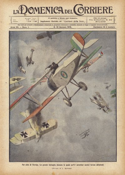 In de lucht boven Treviso door Achille Beltrame