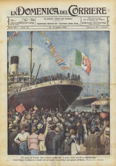 In de haven van Triëst door Achille Beltrame