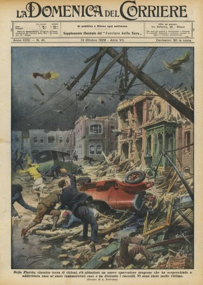 In Florida, het klassieke land van cyclonen, raasde een nieuwe angstaanjagende orkaan door Achille Beltrame