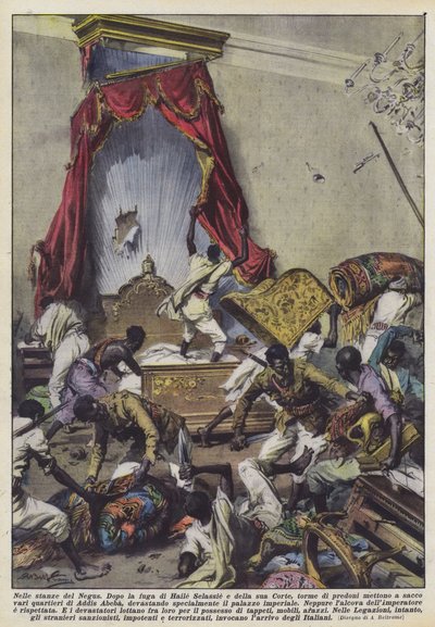In de kamers van de Negus door Achille Beltrame