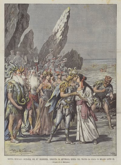 Novita Musicali, Oceana, uitgevoerd vorige week in het Teatro La Scala in Milaan (Act II) door Achille Beltrame