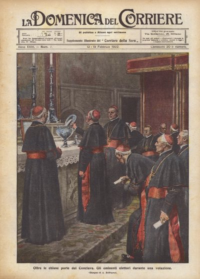 Achter de gesloten deuren van het conclaaf door Achille Beltrame