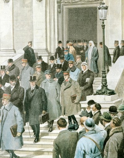 Vredesconferentie afgevaardigden verlaten Quai D