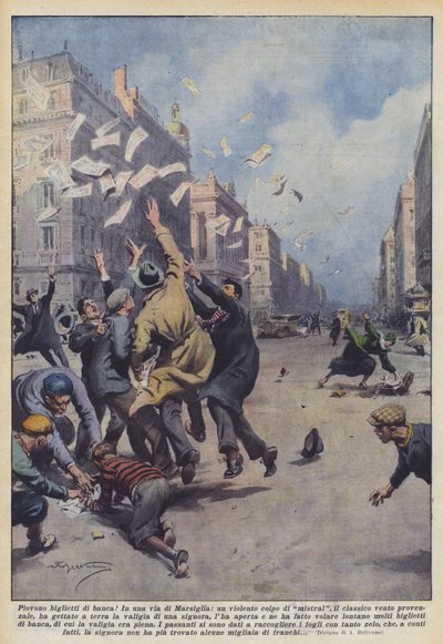 Bankbiljetten regenen neer! door Achille Beltrame