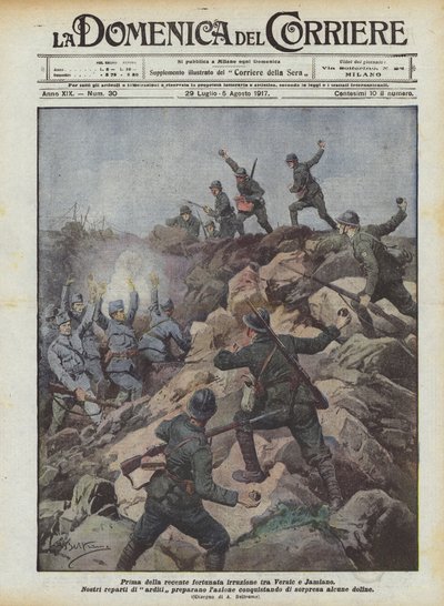 Voor de recente succesvolle inval tussen Versic en Jamiano door Achille Beltrame