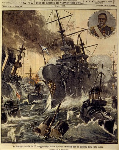 Russisch-Japanse Oorlog (1904-1905), Zeeslag in de Straat van Korea door Achille Beltrame