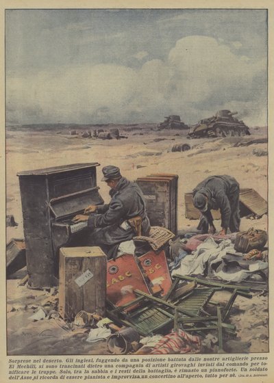 Verrassingen in de woestijn (kleur litho) door Achille Beltrame