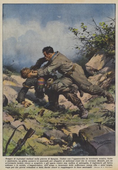 Tijd van Italiaanse legioenen in de Spaanse oorlog door Achille Beltrame