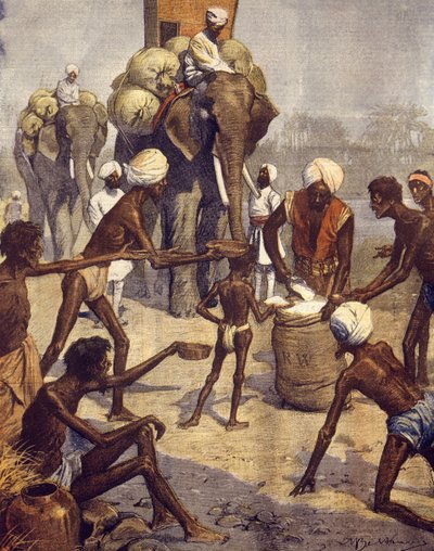 De verschrikkingen van honger in India, 11 maart door Achille Beltrame