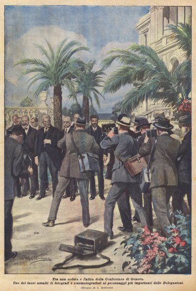 Tussen een zitting en de andere van de Conferentie van Genua door Achille Beltrame
