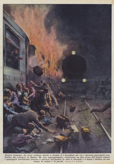 Tragisch moment door Achille Beltrame
