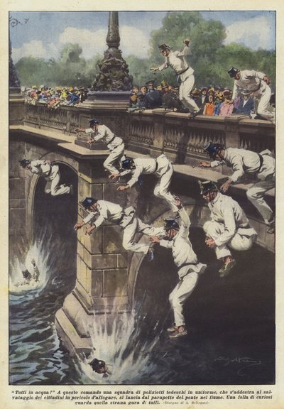 Iedereen in het water! door Achille Beltrame