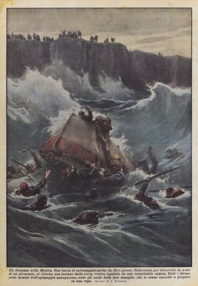 Een drama in het Kanaal door Achille Beltrame