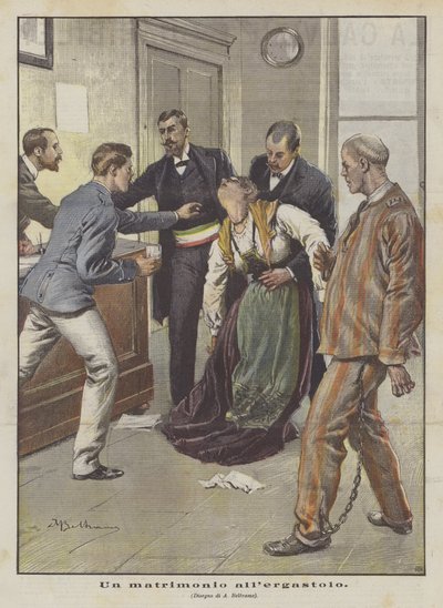 Een huwelijk in de gevangenis door Achille Beltrame