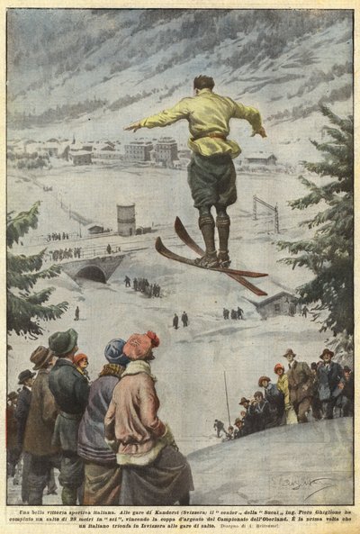 Een mooie Italiaanse sportoverwinning door Achille Beltrame