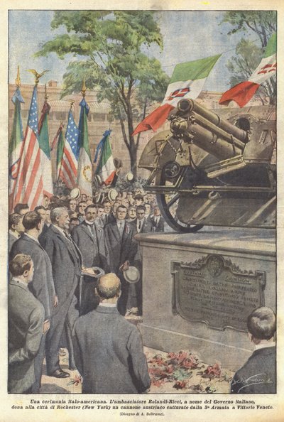Een Italiaans-Amerikaanse ceremonie door Achille Beltrame