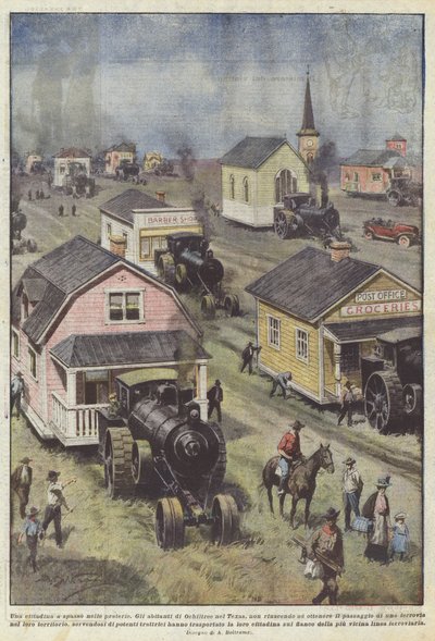 Een stadje wandelt door de prairies door Achille Beltrame