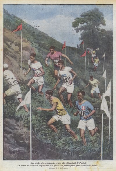 Een van de meest pittoreske wedstrijden op de Olympische Spelen in Parijs door Achille Beltrame