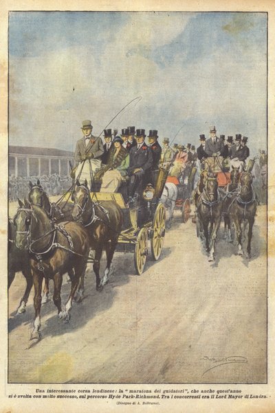 Een interessante Londense race, de marathon van chauffeurs, die ook dit jaar plaatsvond? door Achille Beltrame