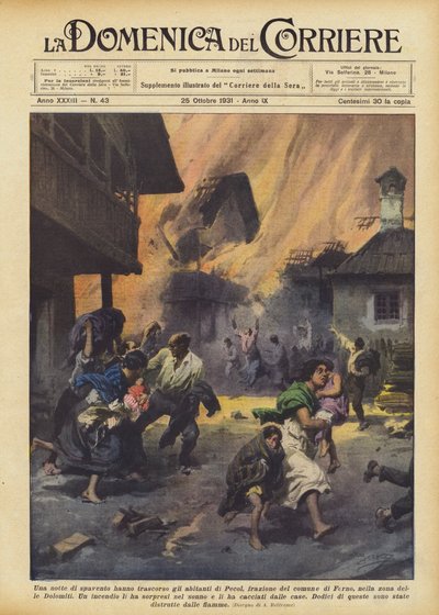 Een nacht van angst beleefden de inwoners van Pecol, een gehucht van de gemeente Forno door Achille Beltrame
