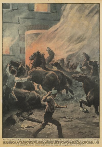 Een slachting van renpaarden door Achille Beltrame