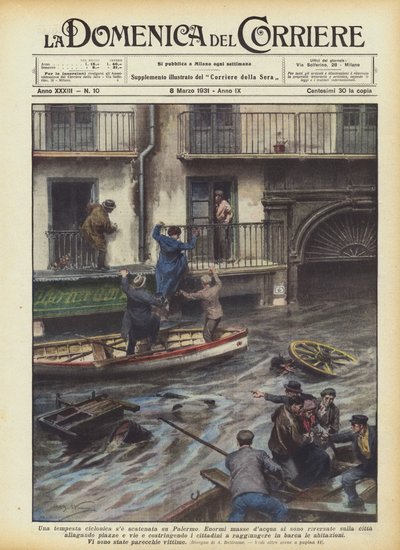 Een cyclonische storm barstte los over Palermo door Achille Beltrame