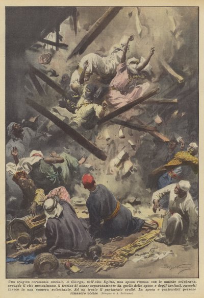 Een tragische huwelijksceremonie door Achille Beltrame