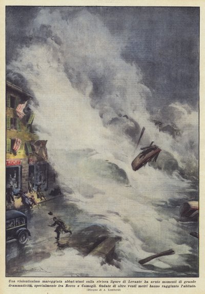 Een zeer hevige storm die de Ligurische kust van Levante trof, had momenten door Achille Beltrame